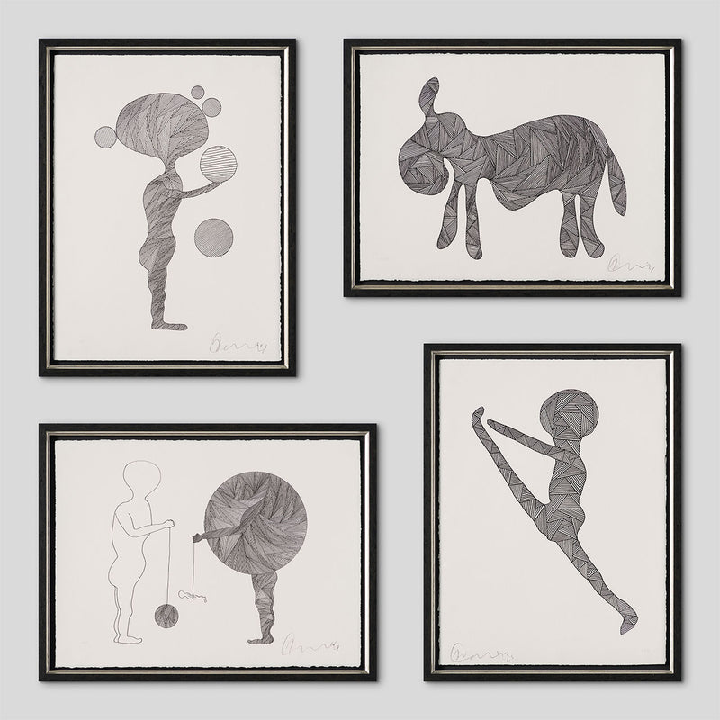 BCN SLE POR 31508F Born on a Rainy Day 2023   Framed set of Four 